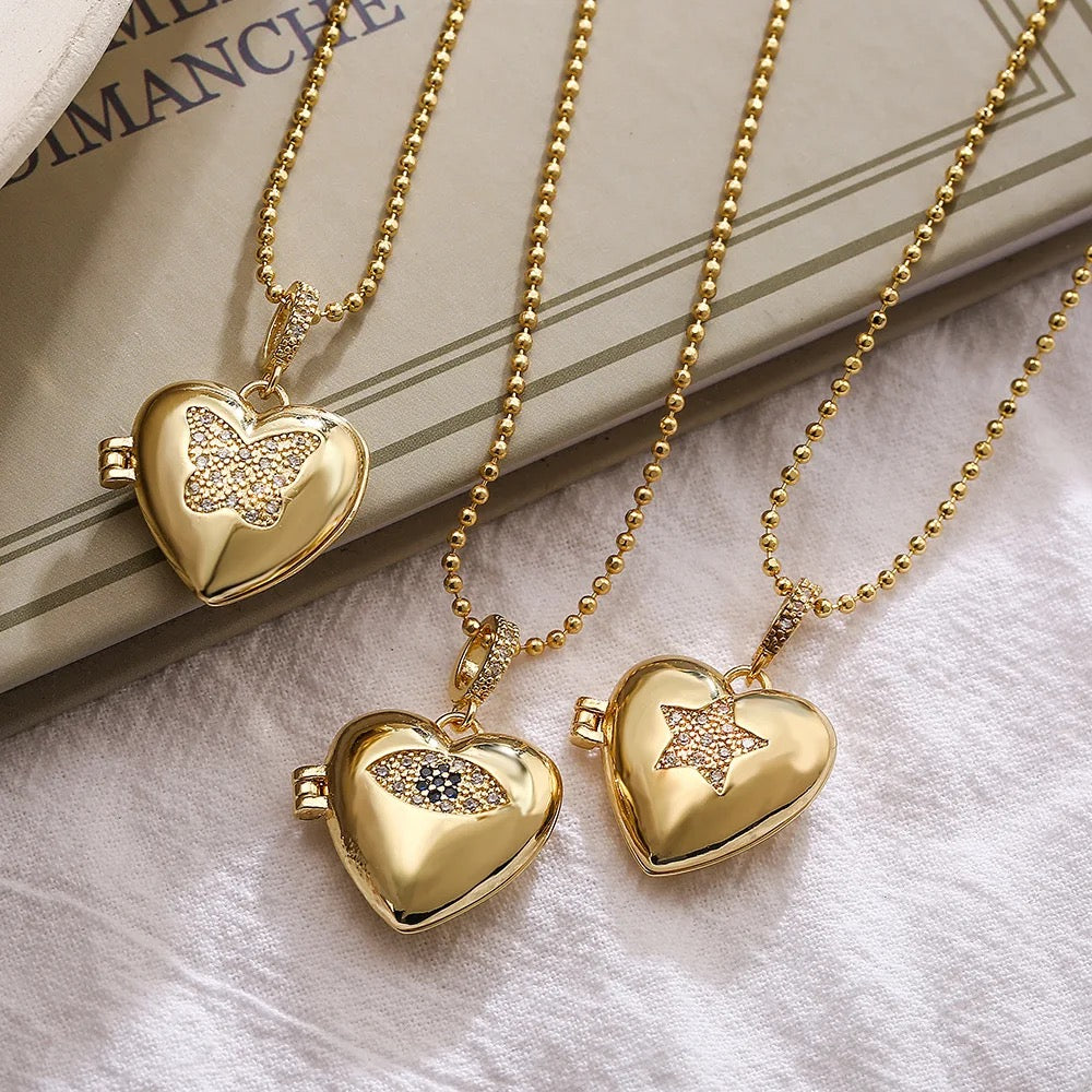 Butterfly Heart Locket