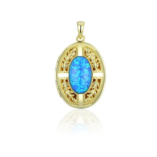 Blue Ocean Oval Locket